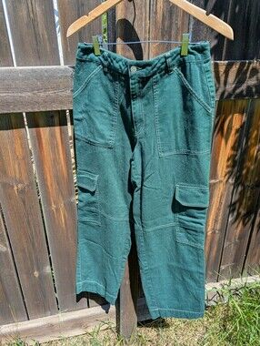 Simons Forest Green Cargo Relaxed Leg Pants